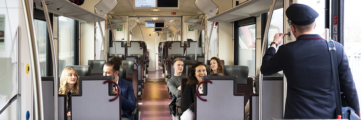 People sitting on the train