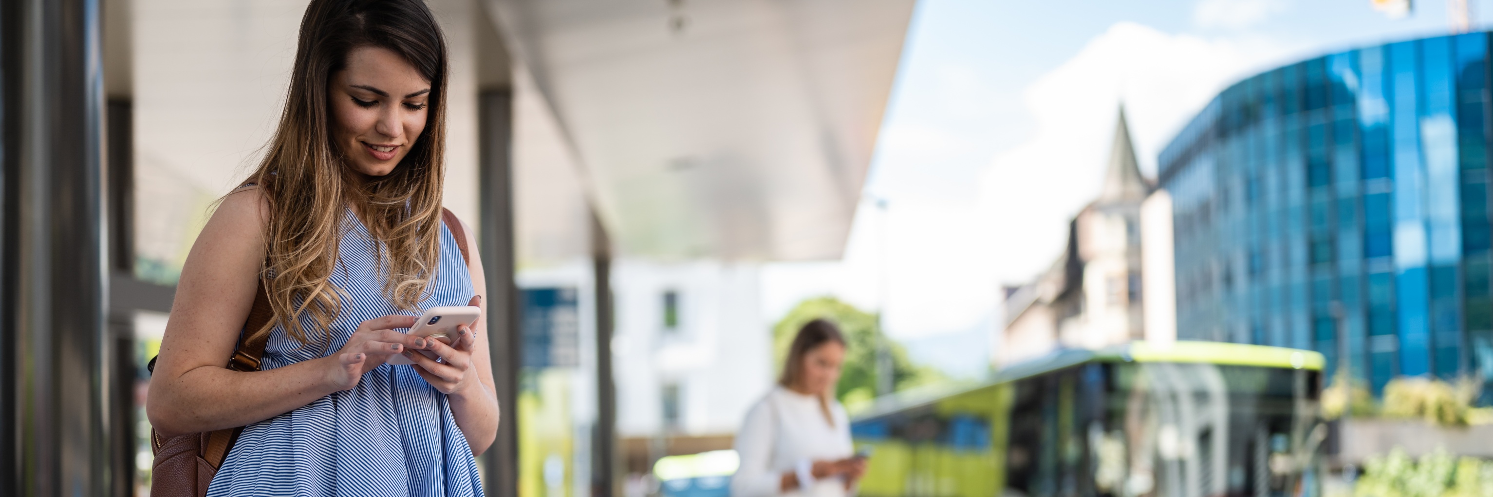 Student waiting for the bus